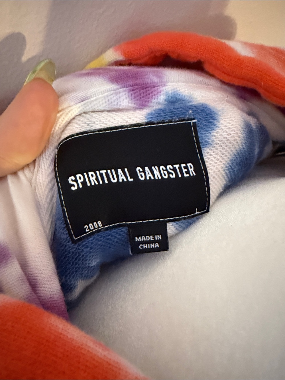 Peloton Rainbow Tie-Dye Hoodie by Spiritual Gangster - Picture 5 of 6